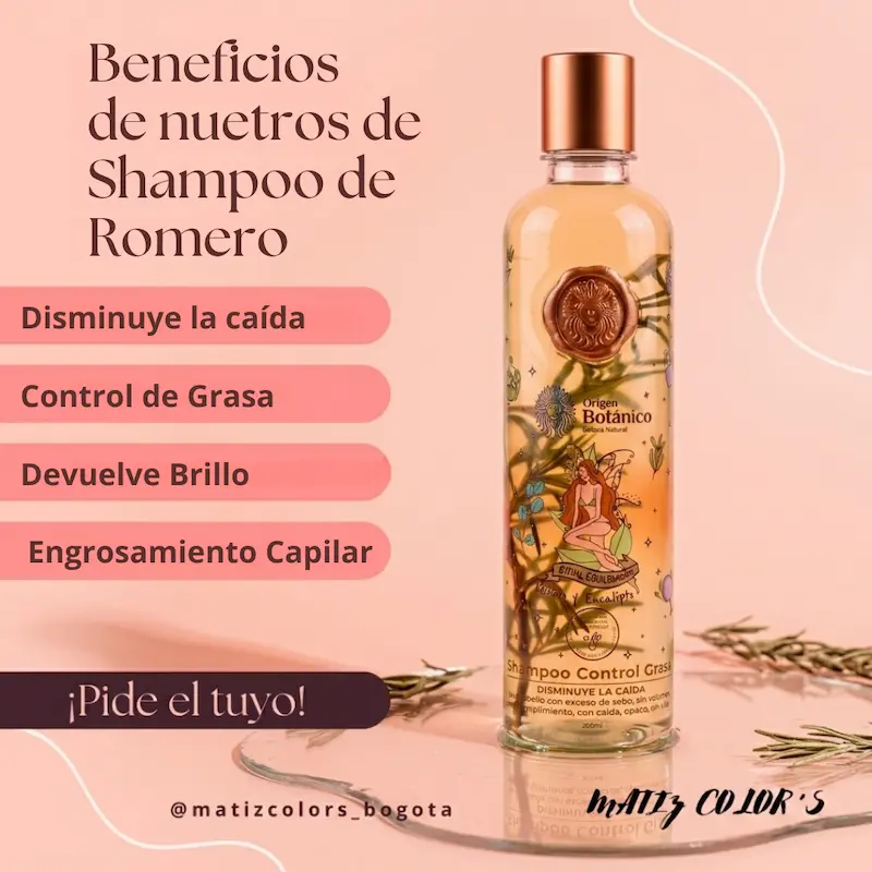Shampoo Control Grasa Romero y Eucalipto Origen Botánico - Image 3
